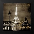 thumbnail image 2 of Carrigan, Kate 15x15 Black Modern Framed Museum Art Print Titled - Paris At Night In Sepia, 2 of 5