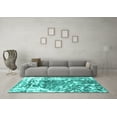 thumbnail image 3 of Ahgly Company Indoor Square Persian Turquoise Blue Traditional Area Rugs, 8' Square, 3 of 4