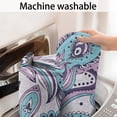 thumbnail image 5 of Purple and Teal Paisley and Floral Pattern Bathroom Rugs Mat,Non Slip Microfiber Bathroom Rug,Rubber Backing,Soft Bathroom Mats for Bathroom Floor,Tub and Shower,60x24in(150x60cm), 5 of 5