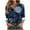 Navy, variant on Plus Size Womens Shirts Graphic Printed Button Down Lapel Collared Tops Long Sleeve Loose Casual Dressy Blouses (XL, Light Blue)