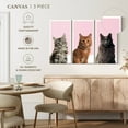 thumbnail image 4 of Elephant Stock Cat Breed Colors Wall Art - Horizontal Multi Panel Canvas - Lobby Wall Decor - Animal Multi Panel - Gray And White Decor - 38" x 24", 4 of 4