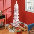 thumbnail image 2 of HOMCOM 5' Artificial Christmas Tree with Realistic Branches Pink, 2 of 9
