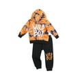thumbnail image 2 of Qiylii Boys Clothes Set, Tie-dye Letter Print Hooded Tops+Elastic Waist Pants, 2 of 7