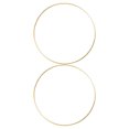 thumbnail image 2 of 2Pcs Metal Iron Ring Wreath Ring Circle Ring Dream Catcher DIY Accessory Golden, 2 of 6