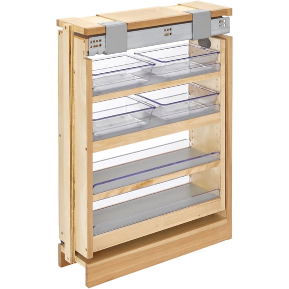 Rev-A-Shelf 432-VF26SC-6 Wood Classics 6"W Soft Close Bathroom Vanity Base Filler Pull Out