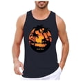 thumbnail image 2 of Beach Tank Top Men Summer Casual Coconut Tree Graphic Crewneck Sleeveless Shirt Beach Vacation Outfits, 2 of 5