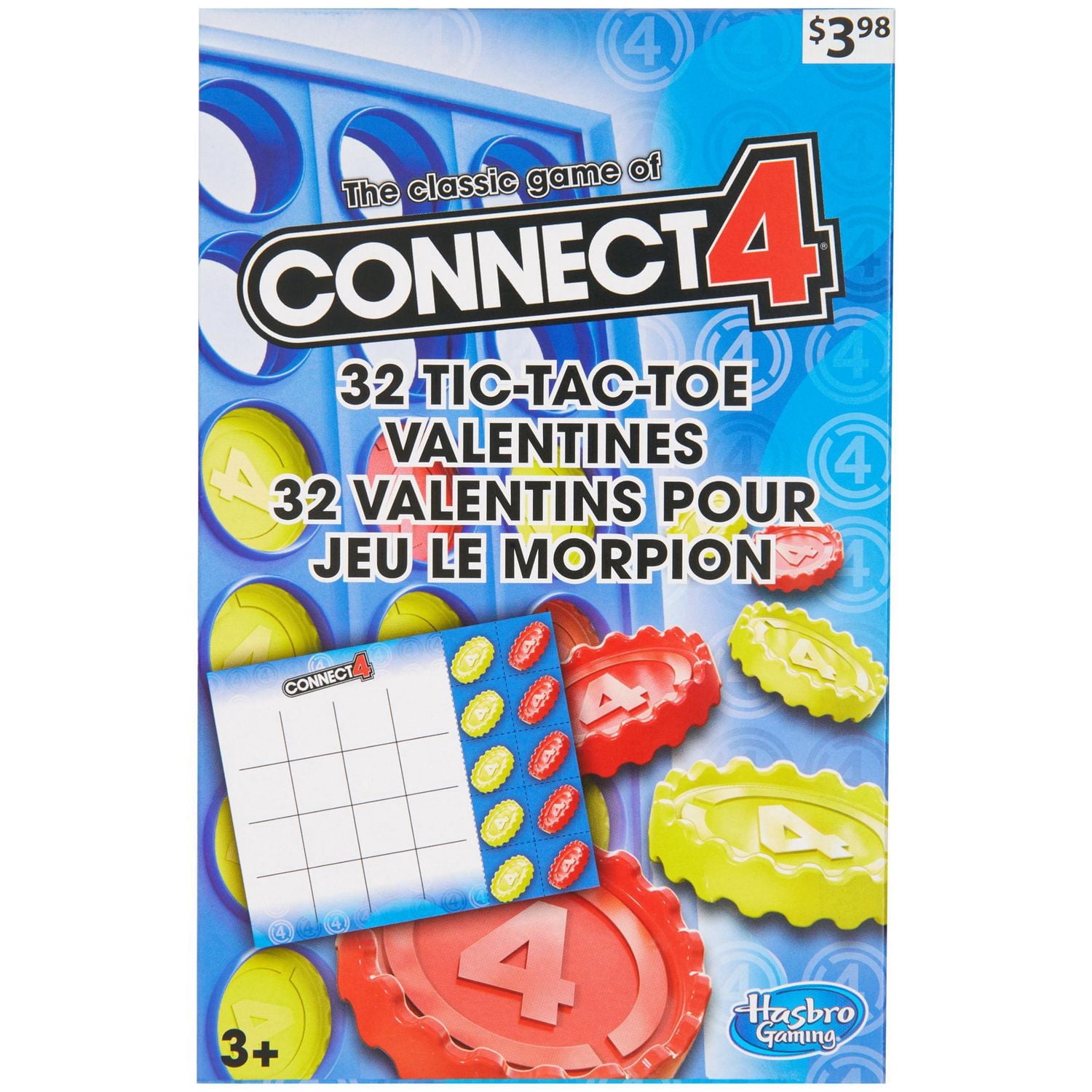 Cartes de Saint-Valentin Tic-Tac-Toe Connect 4, Activité sur papier, Multi-couleurs, 32 Compter