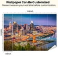thumbnail image 3 of Peel and Stick Wallpaper Waterproof Cincinnati Ohio Skyline Wall Mural Decor Self Adhesive and Removable 100in x 144in, 3 of 8