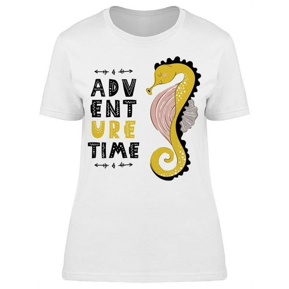 Adventure Time Seahorse Sketch T-Shirt Women -Image by Shutterstock, Female Medium