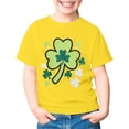 thumbnail image 3 of WOYY Girls St. Patrick's Day Short Sleeved T-Shirt Casual Graphic Tee for Kids, Sizes 3-14, 3 of 3