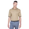 thumbnail image 1 of Polo de hombre Tipped Perfect Pima Interlock STONE/ NAVY 2XL Devon & Jones D140, 1 of 1