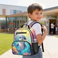 thumbnail image 4 of Yuyamidu Cute Dolphin Toddler Preschool Backpack for Boys Girls, 13.5 Inch Kids School Bag with Padded Shoulder Straps and Multi-Pocket Design for Daycare and Kindergarten, 4 of 6
