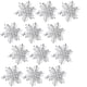 thumbnail image 1 of 12 porta servilletas navideños con forma de copo de nieve, modernos y decorativos. plata, 1 of 9