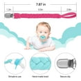 thumbnail image 7 of Infant Pacifier Clip Pacifier Holder LNGOOR 4 Pack Universal Braided Flexible Pacifier Leash Teething Ring Holders for Boys and Girls Baby Teething Toy, Soothie by Hand-Made, 7 of 7