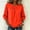 Orange women round neck blouse a1, variant on SSZMDLB Women Round Neck 3/4 Sleeve Pleated Blouse Casual Basic Summer Tops Fashion Tee Shirt Comfy Vacation Outfits Work Clothes, Orange XL