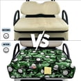 thumbnail image 5 of FKELYI Golf Cart Seat Cover Camo Green Star Golf Print Foldable Towel Blanket with Top Handle 4 Front Pockets for Storage fit Most EZGO Yamaha Club 2-Person Seat Carts, 5 of 7