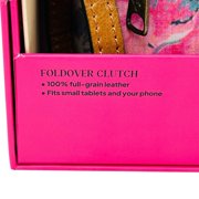 Patricia Nash Women's Tooled Leather Valerie Fold Over Wristlet Flowers Gift Box