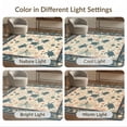 thumbnail image 7 of ODIKA 8'x10' Washable Area Rug Starfish Border Entry Themed Teal Beachy Nautical Turtle Ocean Playful for Living Room, Under Sectional, Family Room , Durable, Non-Slip, 7 of 7