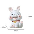 thumbnail image 1 of Baohd Chinese Rabbit Statue Bunny Figurine Craft for Holiday Store Decoration Lift the Feet, 1 of 9