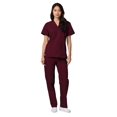 thumbnail image 4 of Adar Universal Unisex Scrub Set - Unisex V-Neck Scrub Top & Tapered Drawstring Scrub Pants, 4 of 7