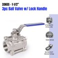 thumbnail image 2 of Válvula de bola Midline Valve de acero inoxidable de 1,5" de paso completo, 2 of 7