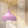 thumbnail image 3 of Lampara De Techo Colgante Macaron Retro Con Madera 30 Cm de Diámetro ilios innova  Rosa, 3 of 9