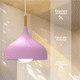 thumbnail image 3 of Lampara De Techo Colgante Macaron Retro Con Madera 30 Cm de Diámetro ilios innova  Rosa, 3 of 9