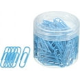 thumbnail image 1 of ZOUSSIQI 200 Pcs Paper Clips, Office Clips Smooth Surface with Box | Keep Desk Neat, Great for Office, Art, Home, Daily Use (Blue, 1.1-Inch) CA919-88330, 1 of 5