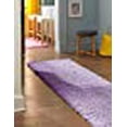 thumbnail image 5 of Unique Loom Solo Solid Shag Collection Area Modern Plush Rug Lush & Soft, 2' 2 x 6' 5 Runner, Lilac, 5 of 5