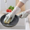 thumbnail image 5 of Waterproof Household Cleaning Tools Cleaning Kitchen Rubber Dishwashing Gloves Household S 4, 5 of 8