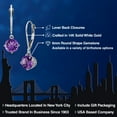 thumbnail image 2 of Gem Stone King 14K White Gold Purple Amethyst Earrings for Women | 2.00 Cttw | Gemstone February Birthstone | Round 6MM, 2 of 6