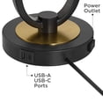 thumbnail image 6 of 360 Lighting Pellana 24 3/4" High Black and Brass USB Table Lamp, 6 of 9