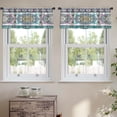 thumbnail image 2 of LALILO Kitchen Curtain Valance Indian Floral Paisley Medallion Rod Pocket Window Curtain 52"x 18" Set of 2, 2 of 5