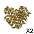 thumbnail image 1 of Colección de cuentas de corazón con alas de ángel doradas para joyería artesanal 2 piezas, 1 of 10