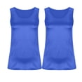 thumbnail image 3 of KyCheLot 2 Pack Women's Satin Tank Tops Multipack Tanks Ladies Round Neck Sleeveless Dressy Work Blouses, 3 of 6