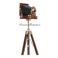 thumbnail image 3 of Vintage Wooden Camera Showpiece - Retro Foldable Movie Camera Replica with Tripod - Home Office Decor - Camera Replica Showpiece, 3 of 6