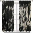 thumbnail image 6 of Cow Print Curtains, Animal Print Cowhide Western Farm Window Treatments for Kids, Wild Animal 3D Print Rustic Theme 2 Panel Sets,55x63 Inch, 6 of 6