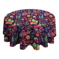thumbnail image 4 of Pioneer Flower Round Tablecloth 60" X 60",Wrinkle Wipeable Table Cloth for Kitchen Dining Room Picnic Patio Party, 4 of 6