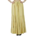 thumbnail image 1 of Bimba Boho Long Flaired Maxi Tier Skirt Elastic Waist Rayon Bohemian Skirts, 1 of 1