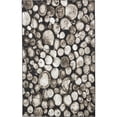 thumbnail image 1 of Unique Loom Métro Rustique Cercles Zone Tapis 5' x 8' Rectangle Noir/beige, 1 of 5