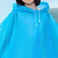 thumbnail image 3 of Faraee Raincoats for Kids Reusable Rain Ponchos with Hood and Sleeves Waterproof One Size Coats Jackets for Boys Girls (3-15T,Sky Blue), 3 of 5