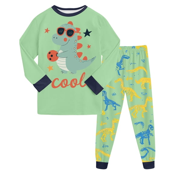 Hessimy Toddler Boys Girls Spring 2Pcs Thermal Underwear Long Sleeve Shirt Leggings Soft Casual Clothes, Spring Thermal Leggings(Light Green,8-9 Years)