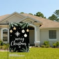 thumbnail image 2 of JOOCAR Merry Christmas Garden Flag with Pine Branches Ornaments and Snowflakes for Winter Christmas Home Outdoor Garden Yard Door Decor 12x18 inch, 2 of 5