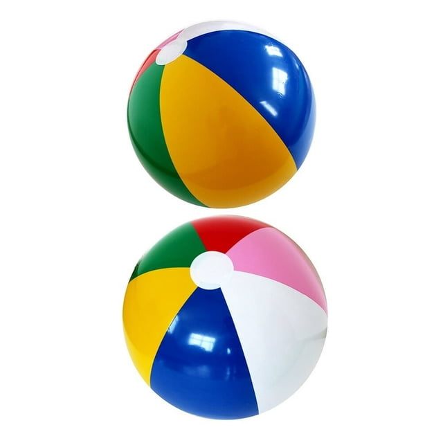 LEEYNEER 2 Pcs Parties Inflatable Ball Colorful Beach Balls Inflatable Beach Balls Swimming Pool Beach Ball