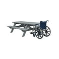thumbnail image 7 of HomeRoots Gray Solid Wood Outdoor Picnic Table, 7 of 7
