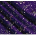 thumbnail image 3 of Soimoi Purple Cotton Voile Fabric Grass,Wildflower & Floral Print Fabric by the Yard 56 Inch Wide, 3 of 7