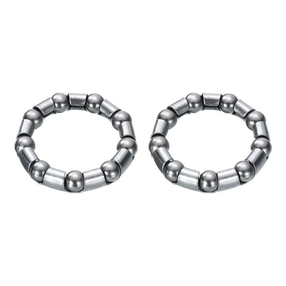 Uxcell Bicycle Crank Ball Bearing 2/7"(8mm)x 9 Balls, 2pcs Replacement Ball Bearings for Mountain Bottom Bracket Bike