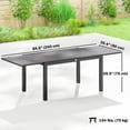 thumbnail image 3 of Outsunny Expandable Outdoor Dining Table, Glass Top Patio Table, Black, 3 of 10