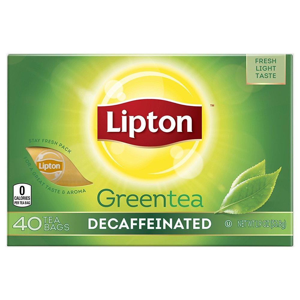Lipton Green Tea Bags, Decaffeinated, (40 ct/pack) (pack of 6