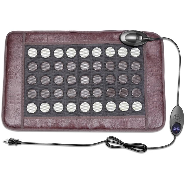 XUYU Far Infrared Heating Pad for Lower Back Shoulders-Jade and Tourmaline Gemstones - Negative Ions,Low EMFï¼?2025 Upgradedï¼?